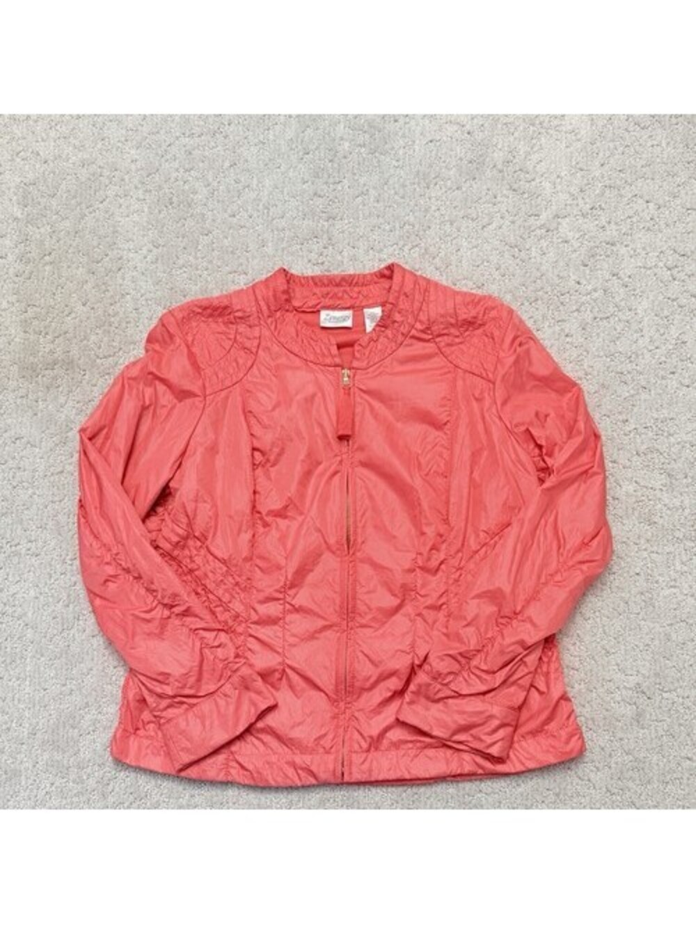 Vintage Zenergy by Chico's Women's Pink Full Zip Jacket Long Sleeve Size M